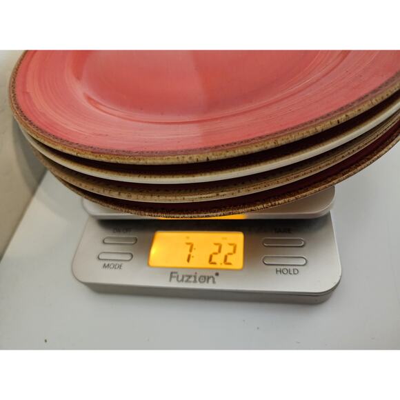 THOMSON POTTERY Red Brown Ceramic 10.5" Dinner Pates Set of 4 - Picture 7 of 7